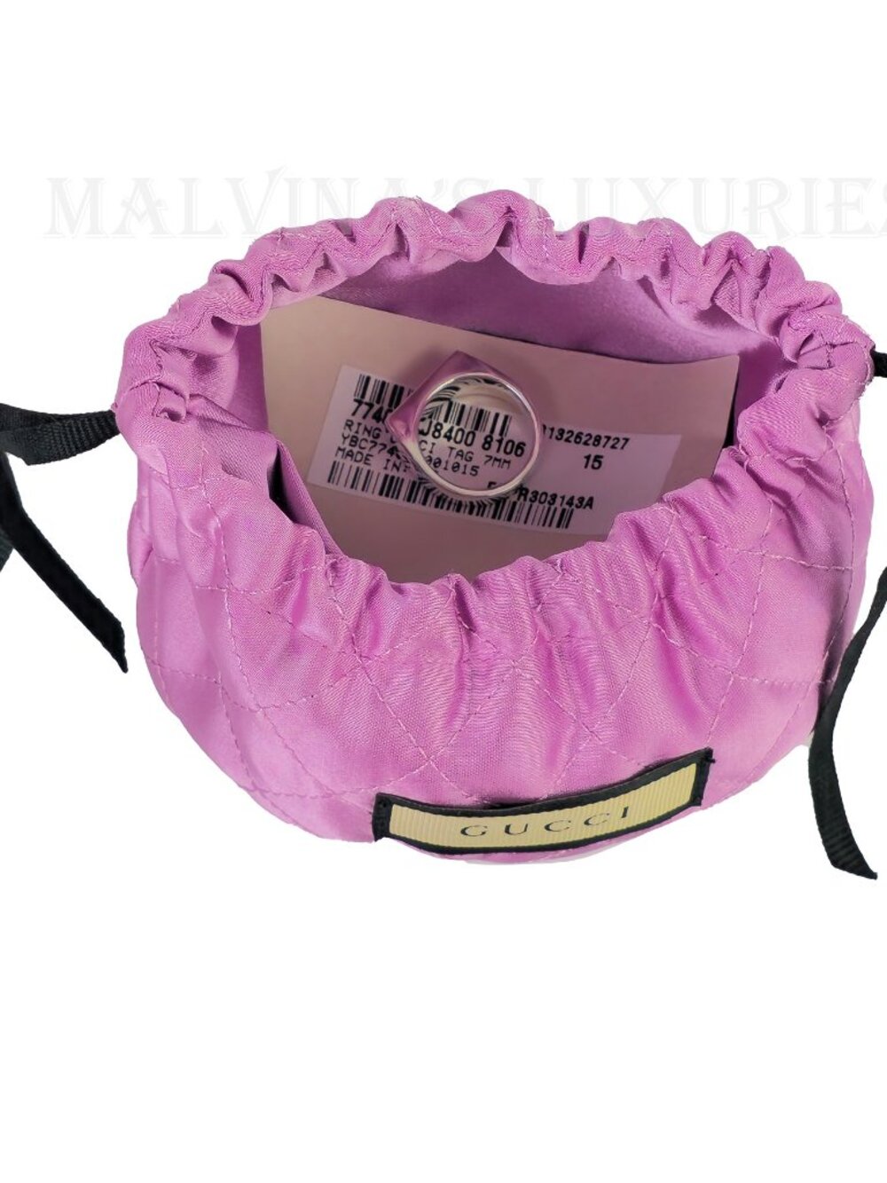 GUCCI RING STERLING SILVER GG LOGO TAG925 COLLECTION UNISEX sz 15 US 7 1/4 - Picture 14 of 16